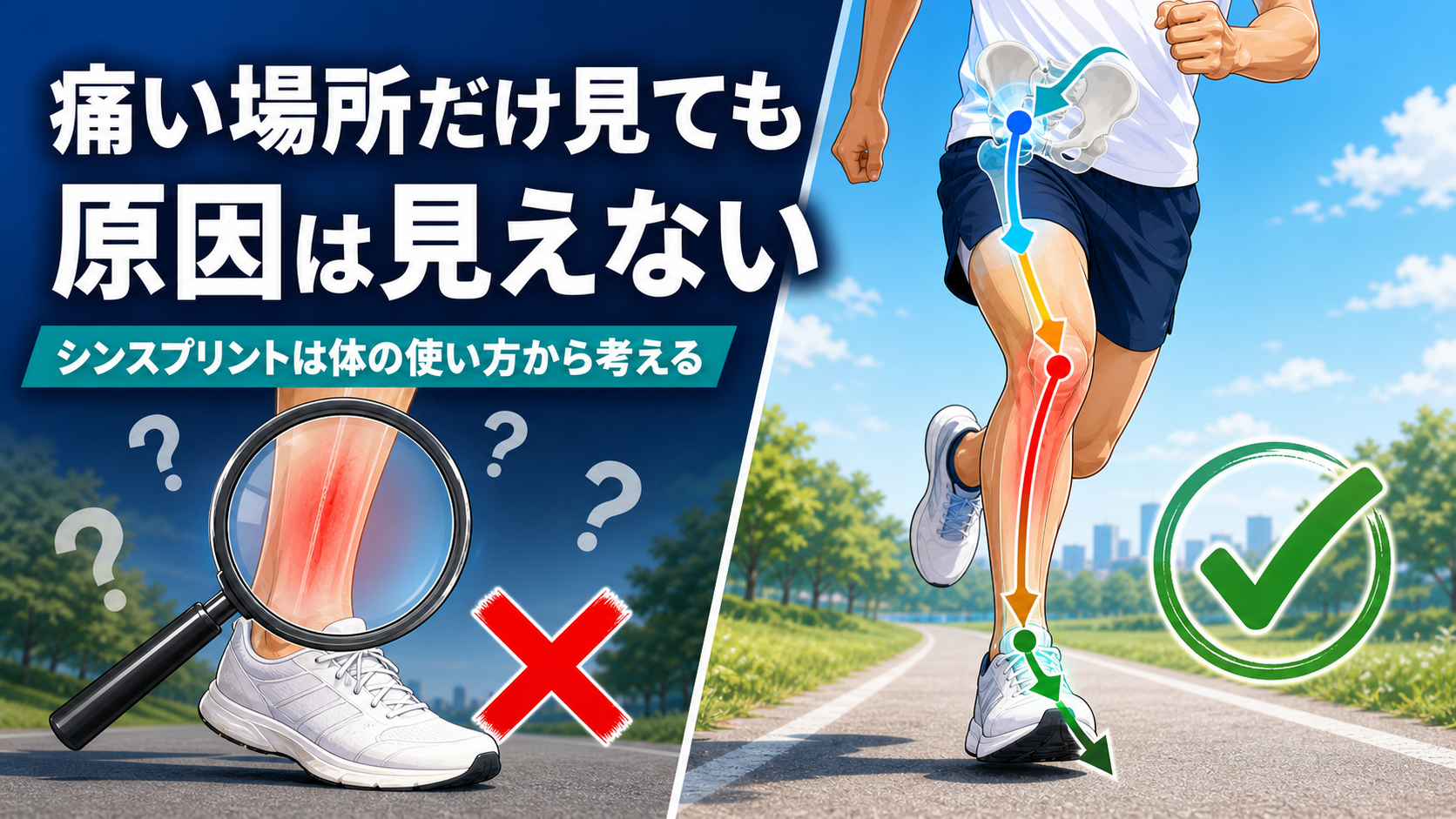 痛い場所だけ見ても原因は見えない｜シンスプリントは体の使い方から考える